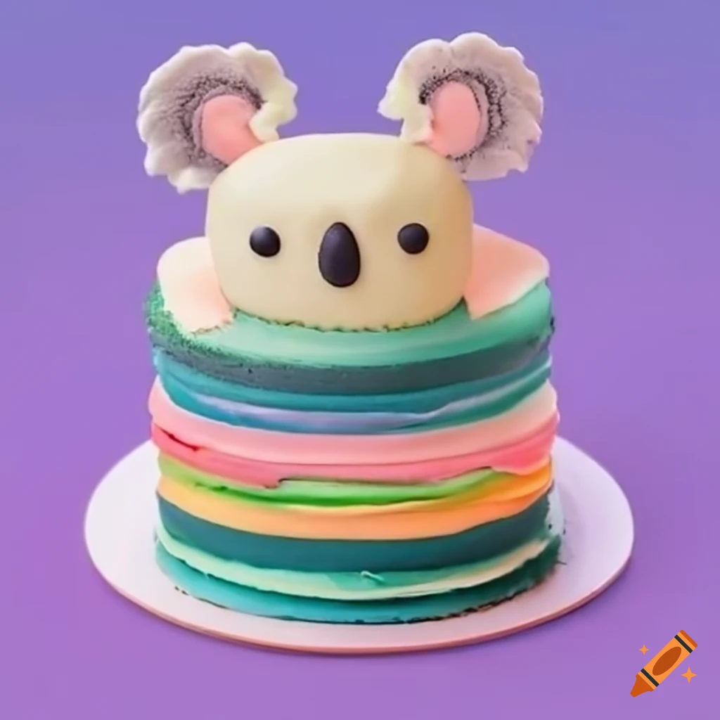 kawaii elephant holding a birthday cake on Craiyon