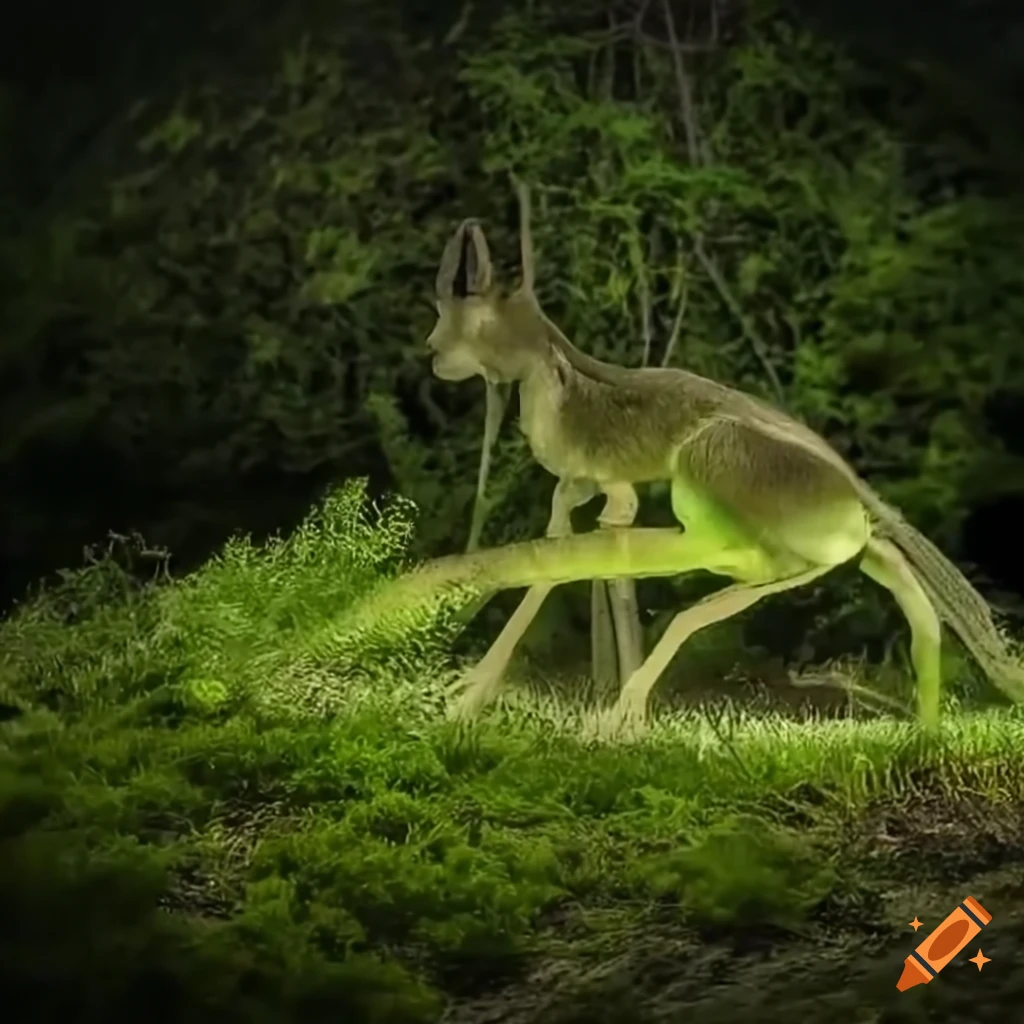 mysterious creature with long neck captured on trail cam at night