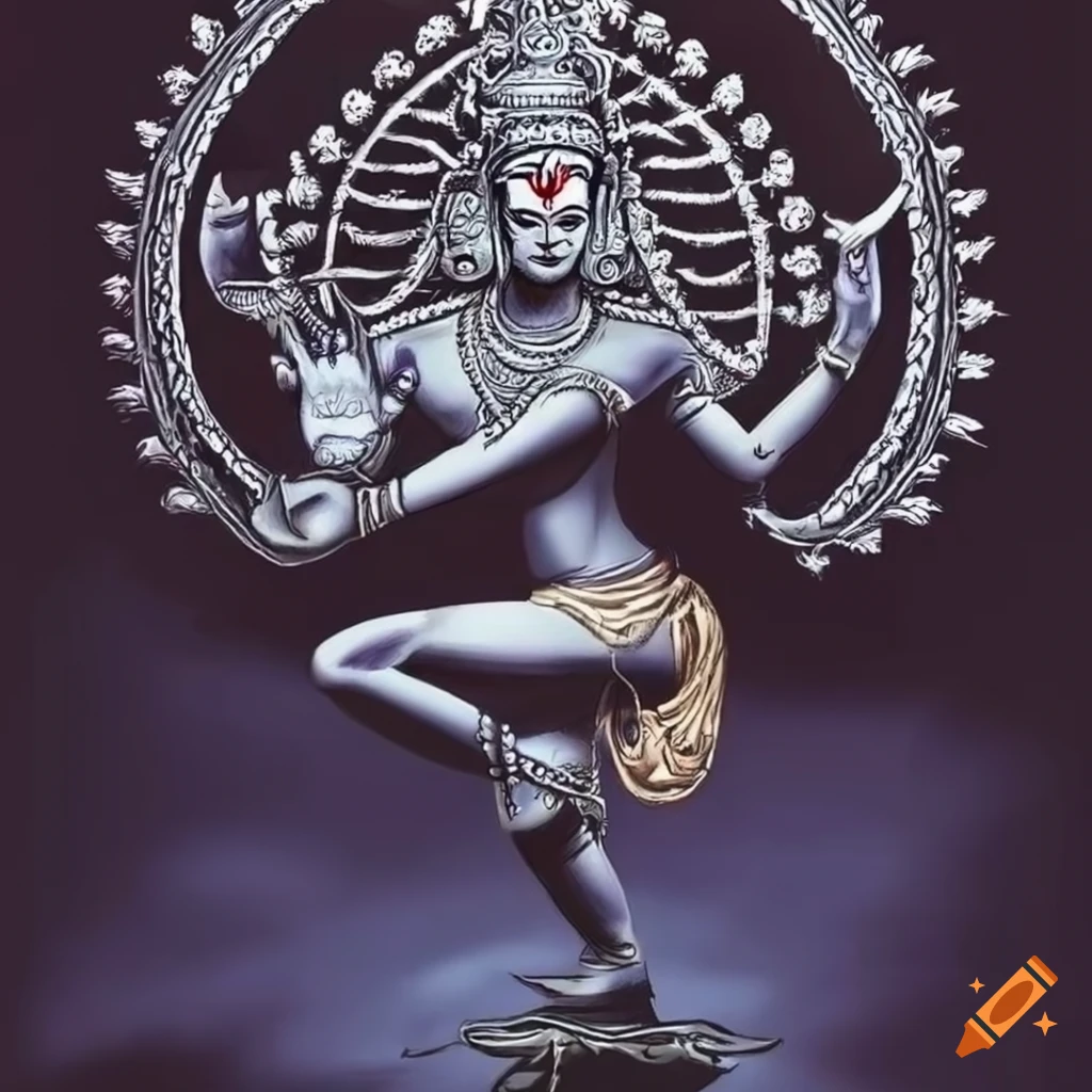 Nataraja | Shiva art, Hindu art, Lord shiva painting
