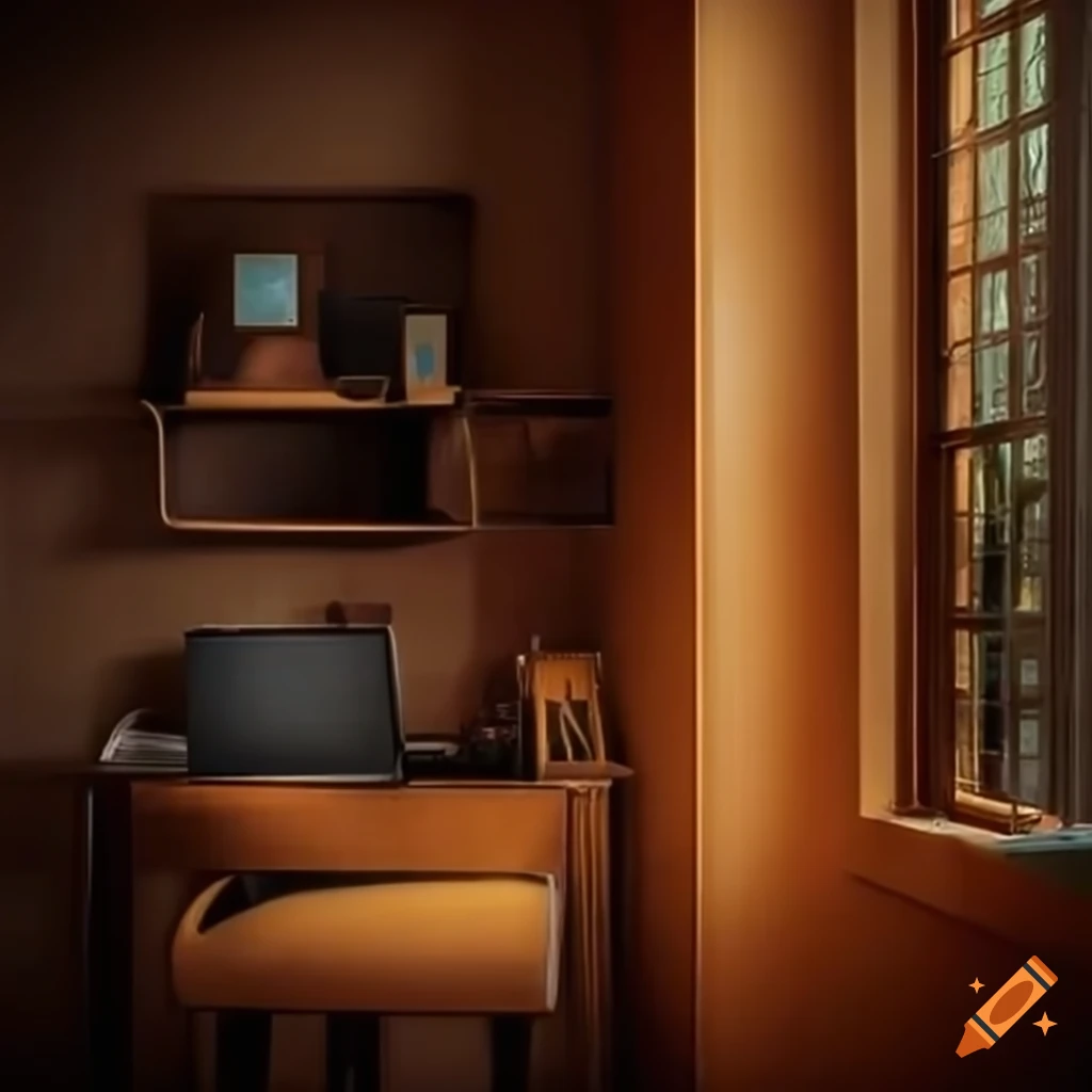 Background of a cozy home office on Craiyon