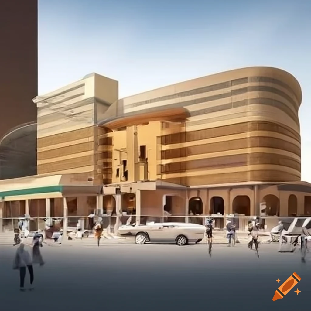modern architectural design of a mall in Sudan