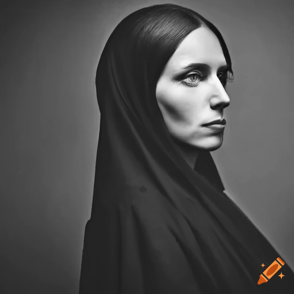 modern portrait of a religious French woman