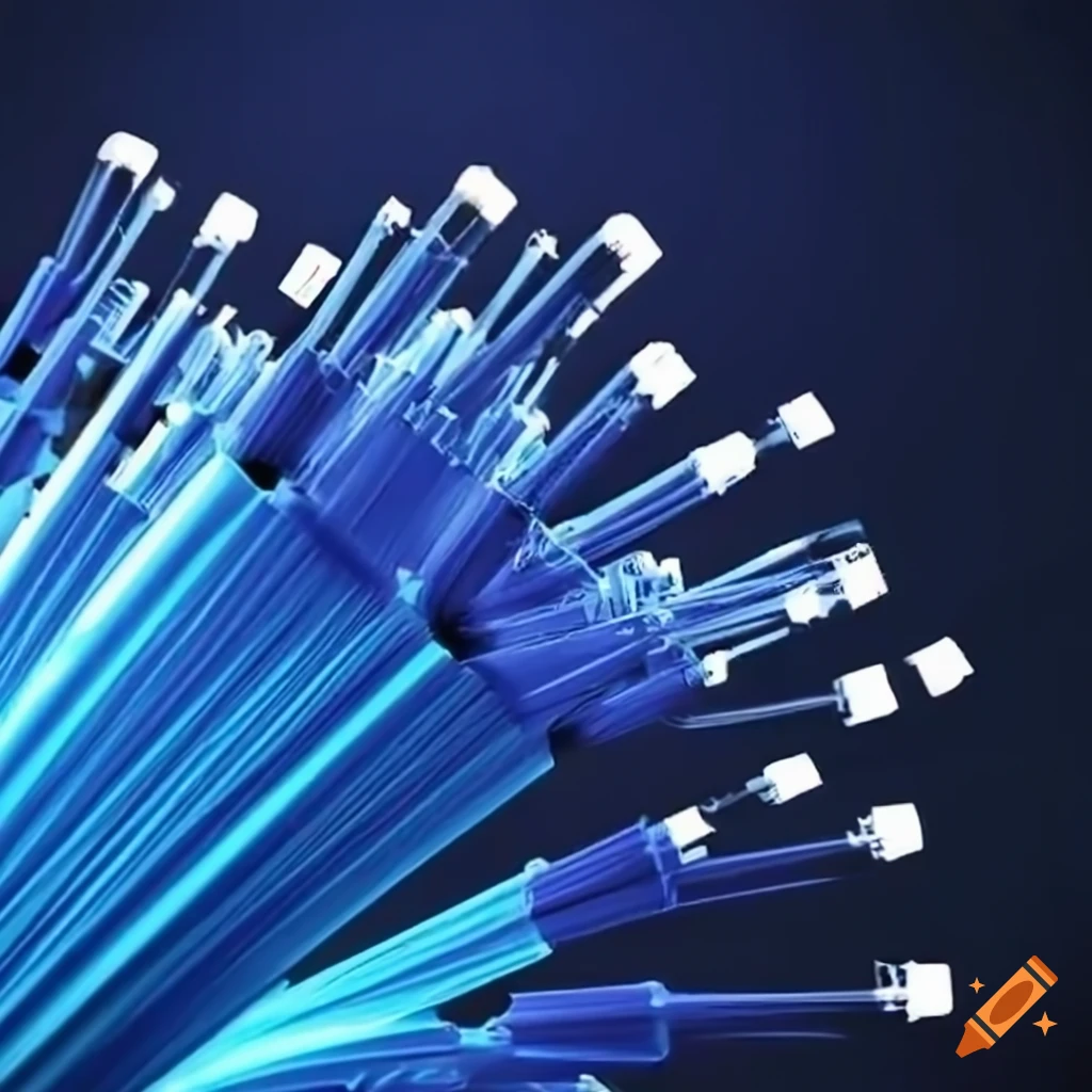 Computer network with optical fiber