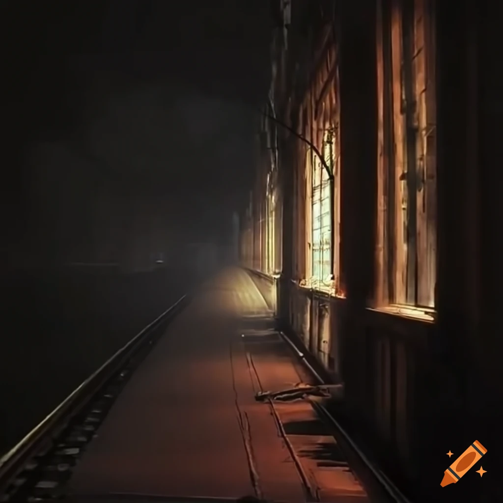 eerie train station
