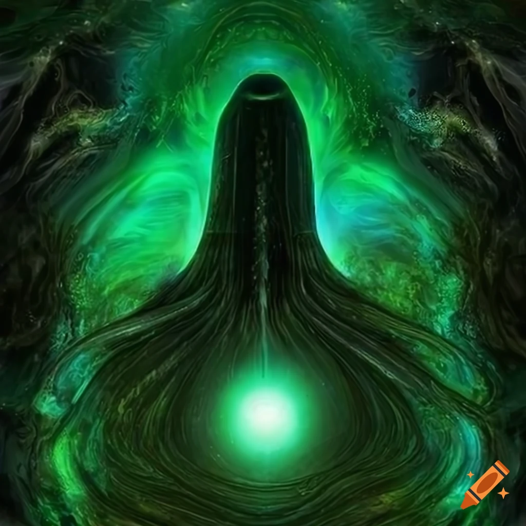 Fantasy Art Of A Green Diamond Void On Craiyon
