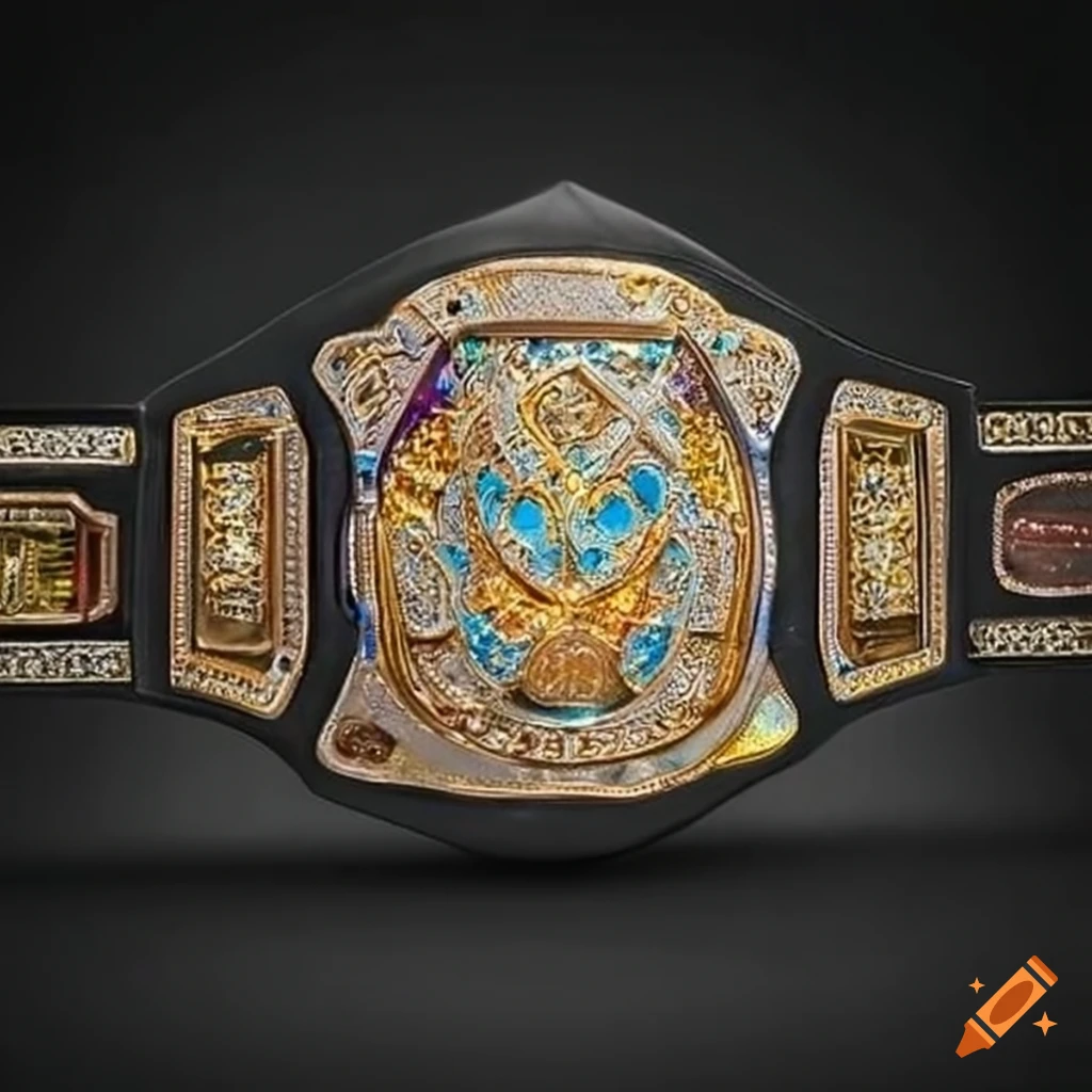 glittering wrestling championship belt