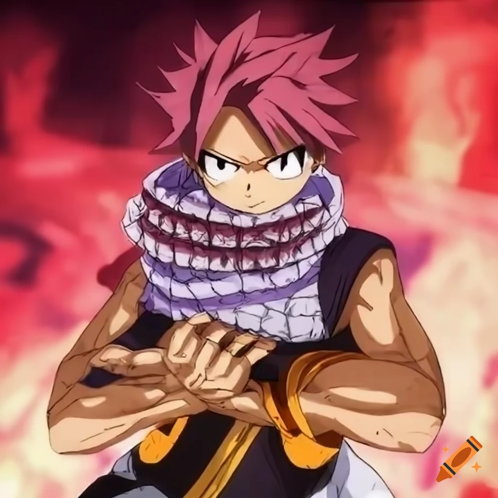 Fairy tail anime character surrounded by smoke