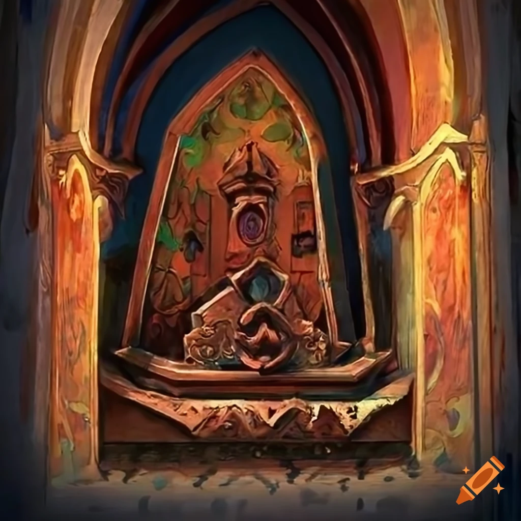 detailed carving with Zelda motif