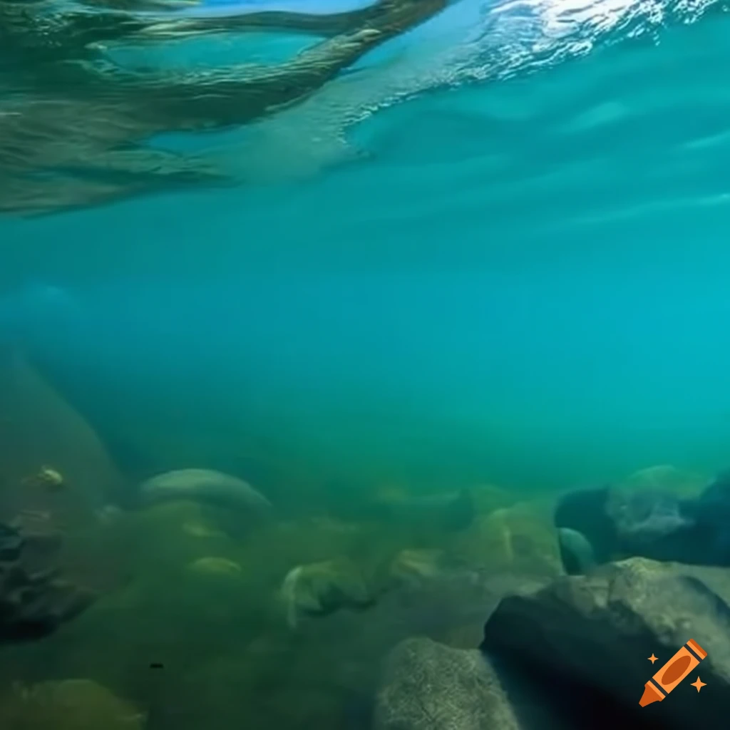 Split Screen View Of A Stream In British Columbia On Craiyon