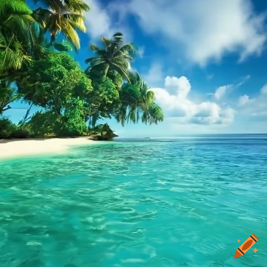 Picture Of A Beautiful Tropical Island On Craiyon