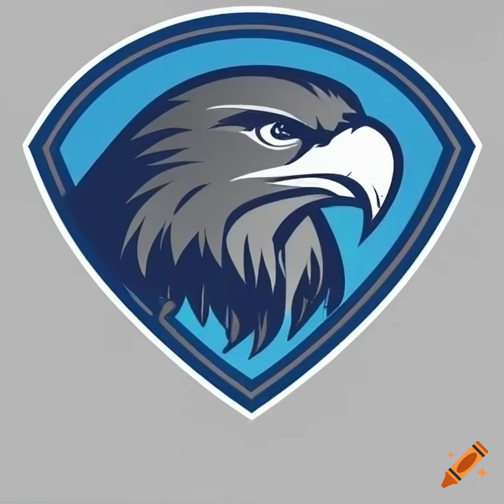a modern logo of a blue eagle, side view, clean, simple | Stable Diffusion