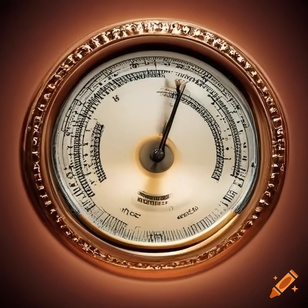Texture of a barometer with realistic numbers on Craiyon
