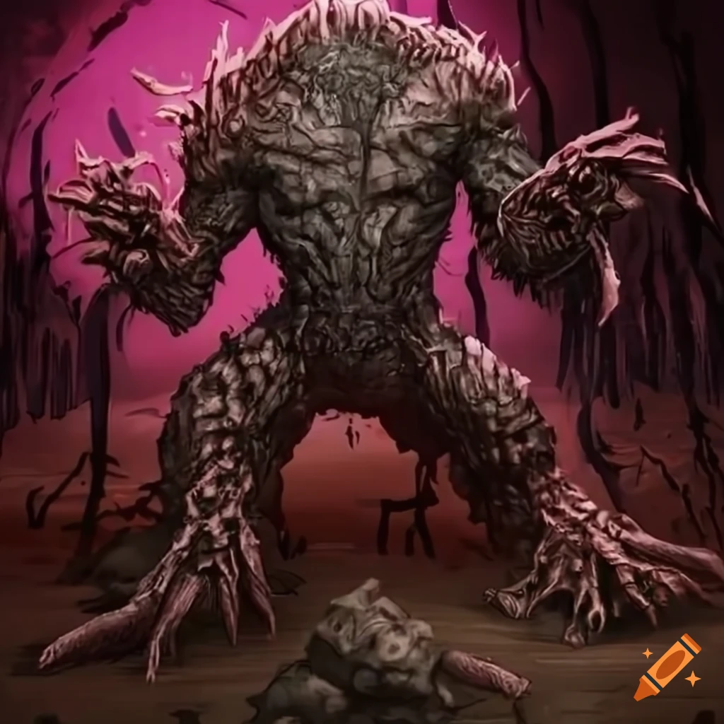 Art of a corrupted earth elemental on Craiyon