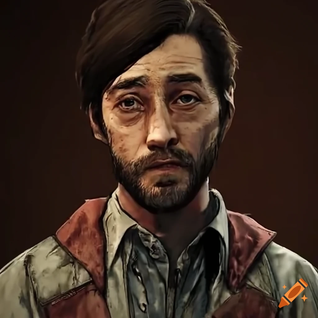 Mark fischbach as a character in the walking dead video game on Craiyon