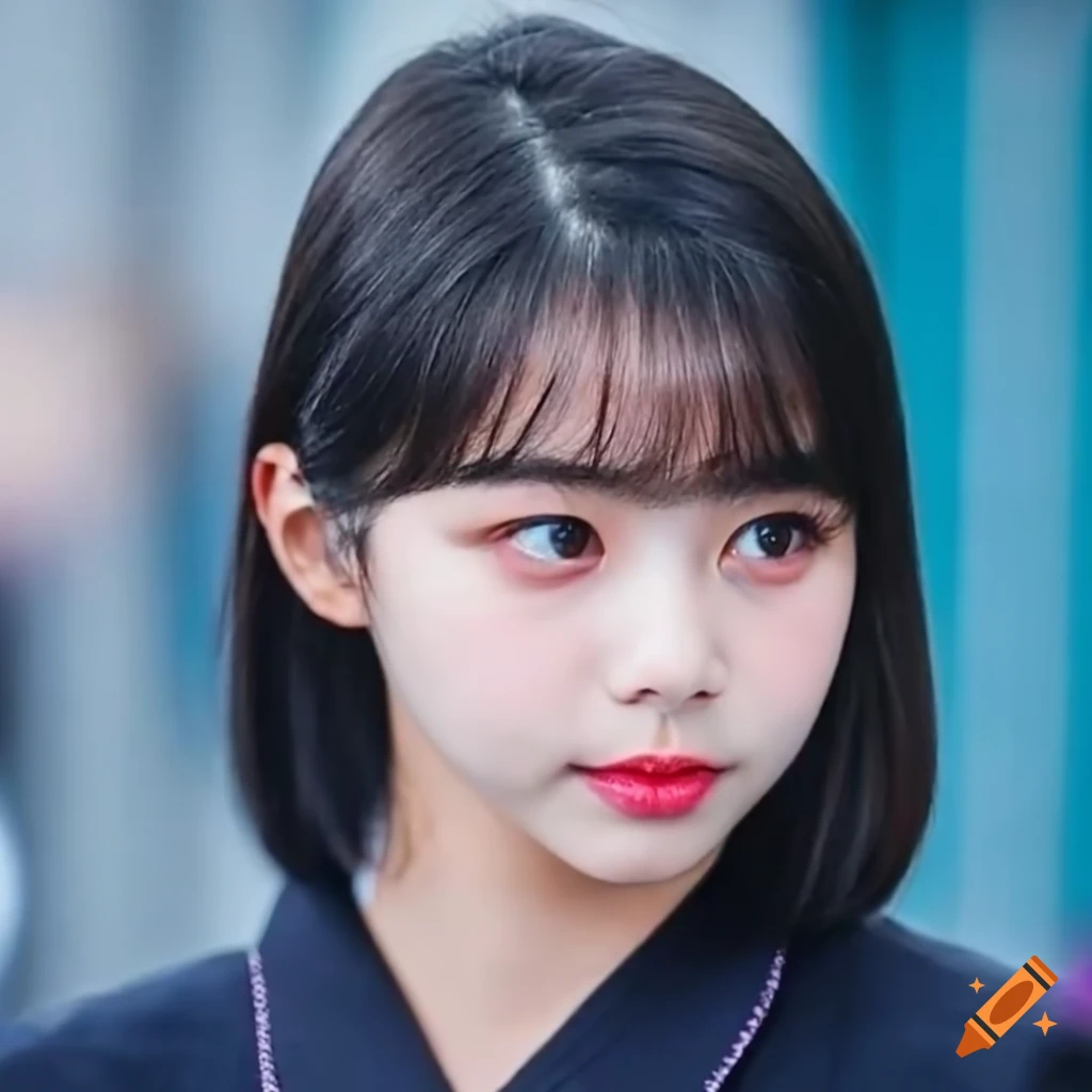 captivating portrait of a 14-year-old female idol