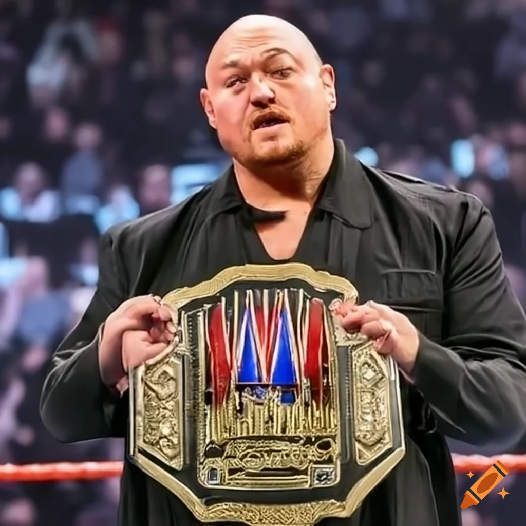 Will sasso with a wrestling championship belt on Craiyon