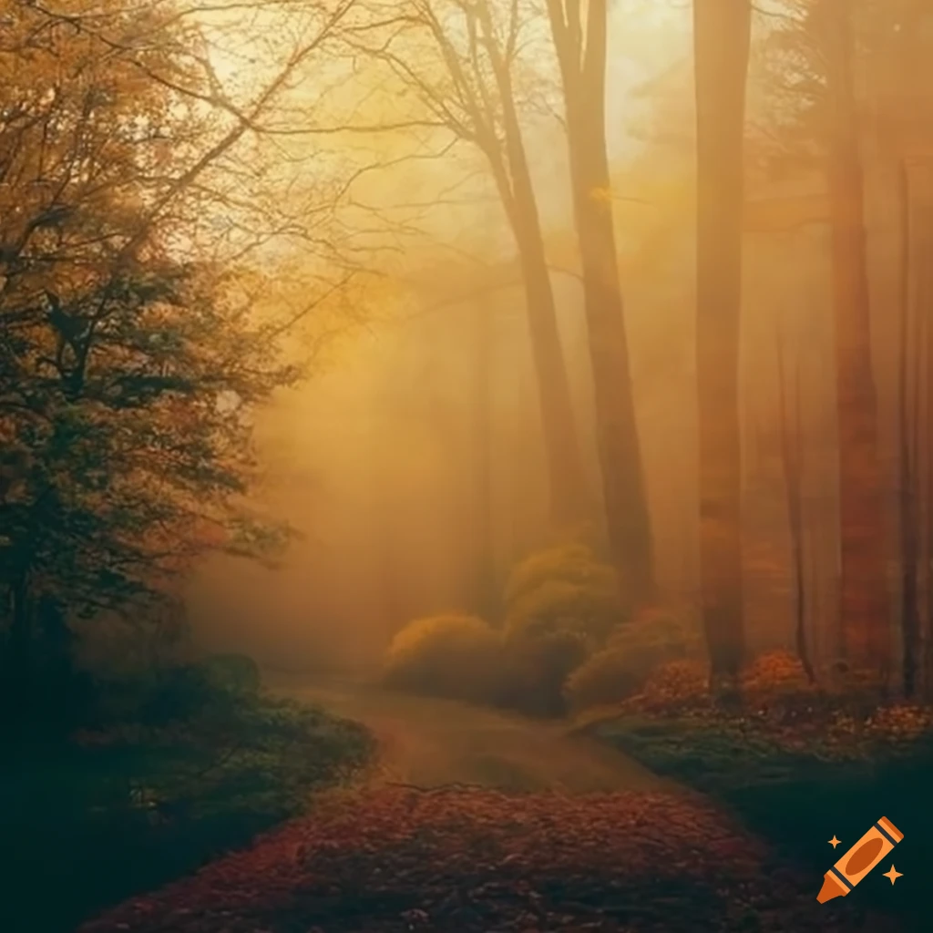 misty autumn landscape