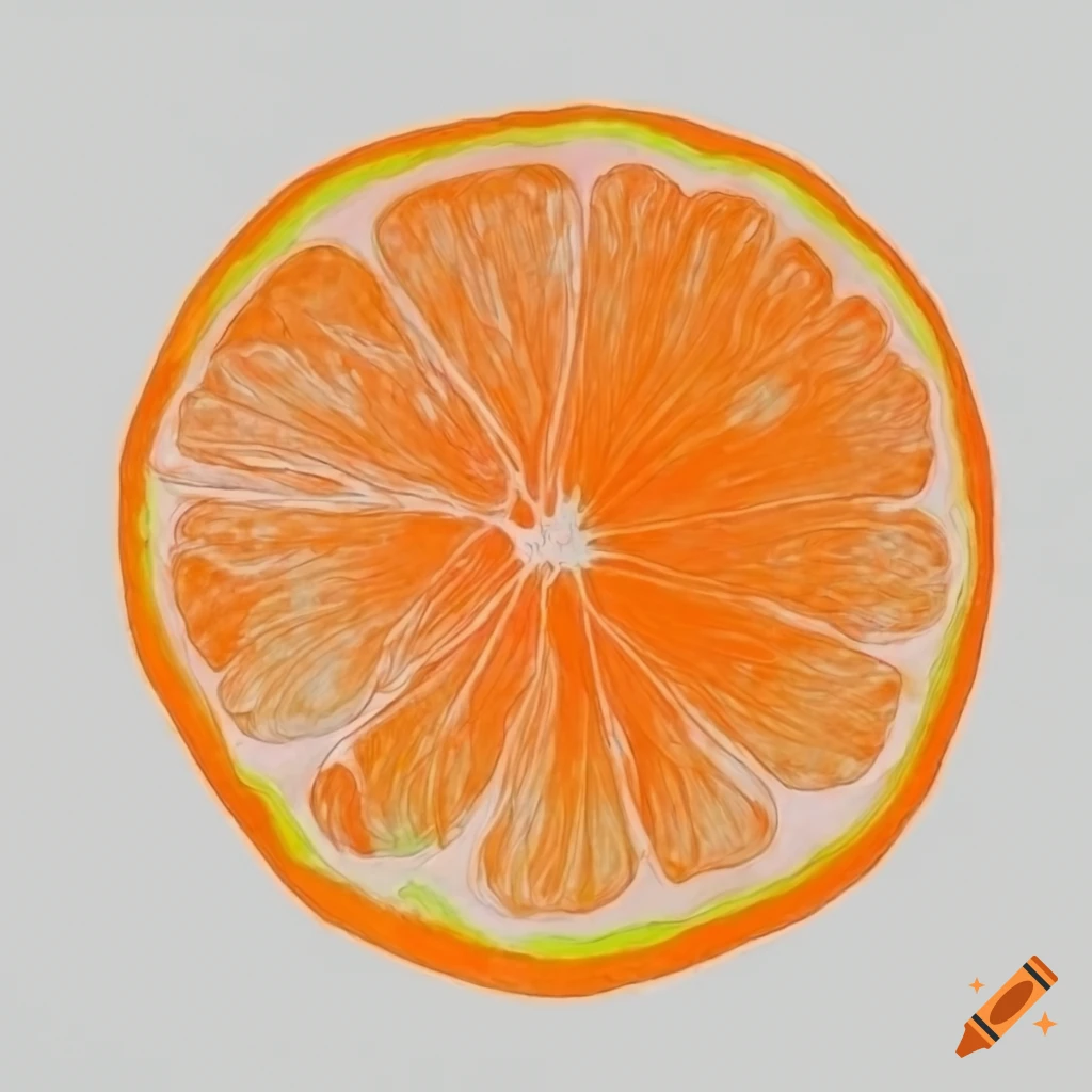 Orange drawing | realistic orange drawing - YouTube
