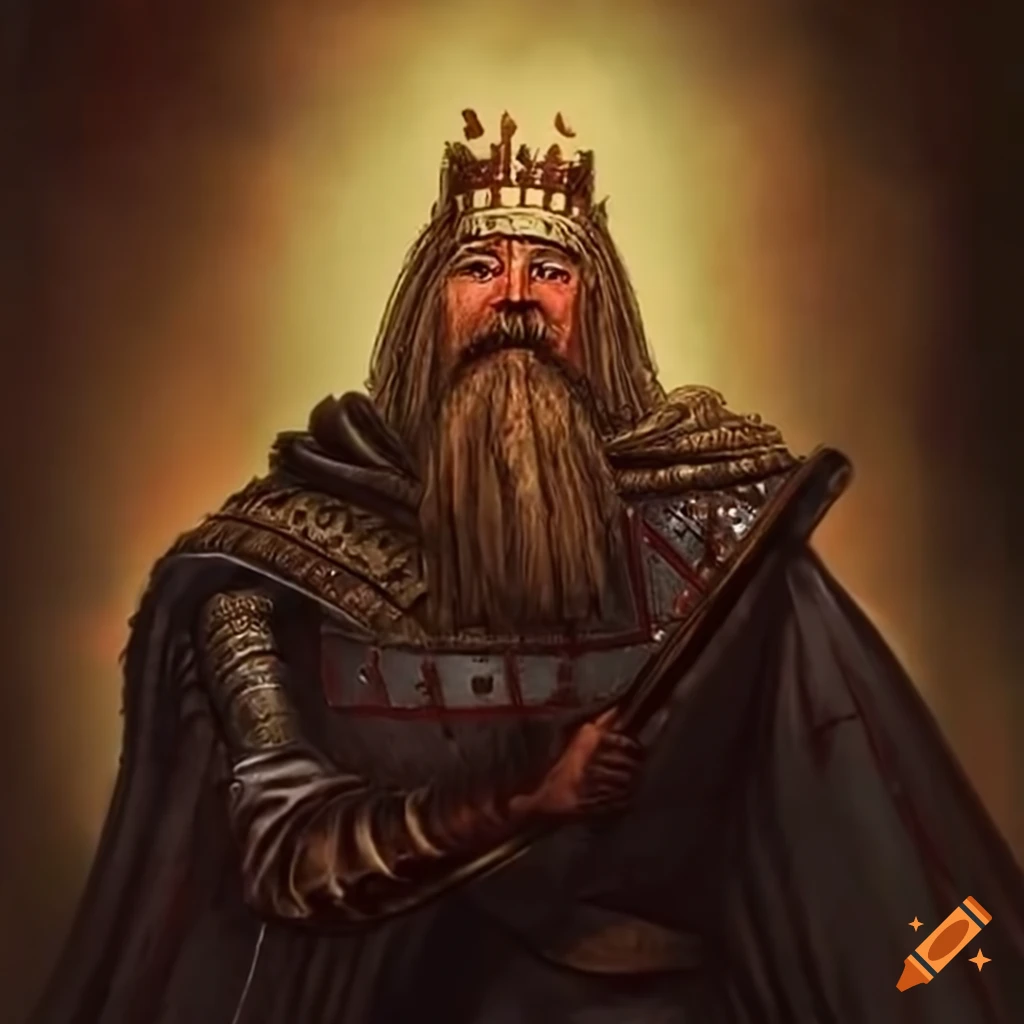 depiction of King Robert Bruce in a medieval setting