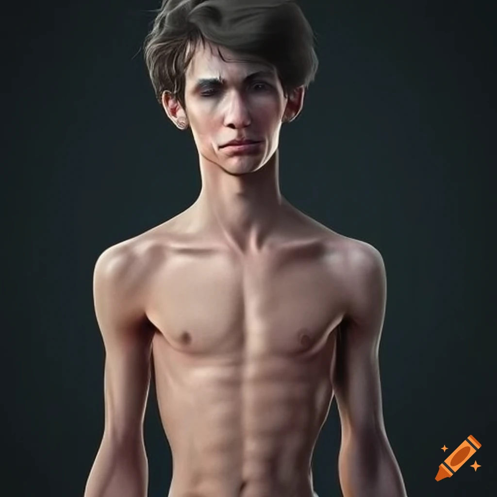 Illustration Of A Male With Anorexia On Craiyon