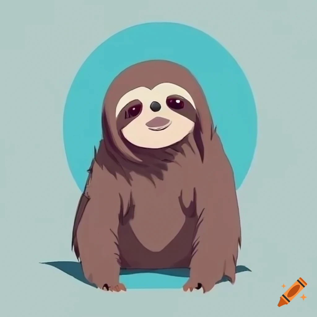 Fan art of a cute sloth in my hero academia style on Craiyon