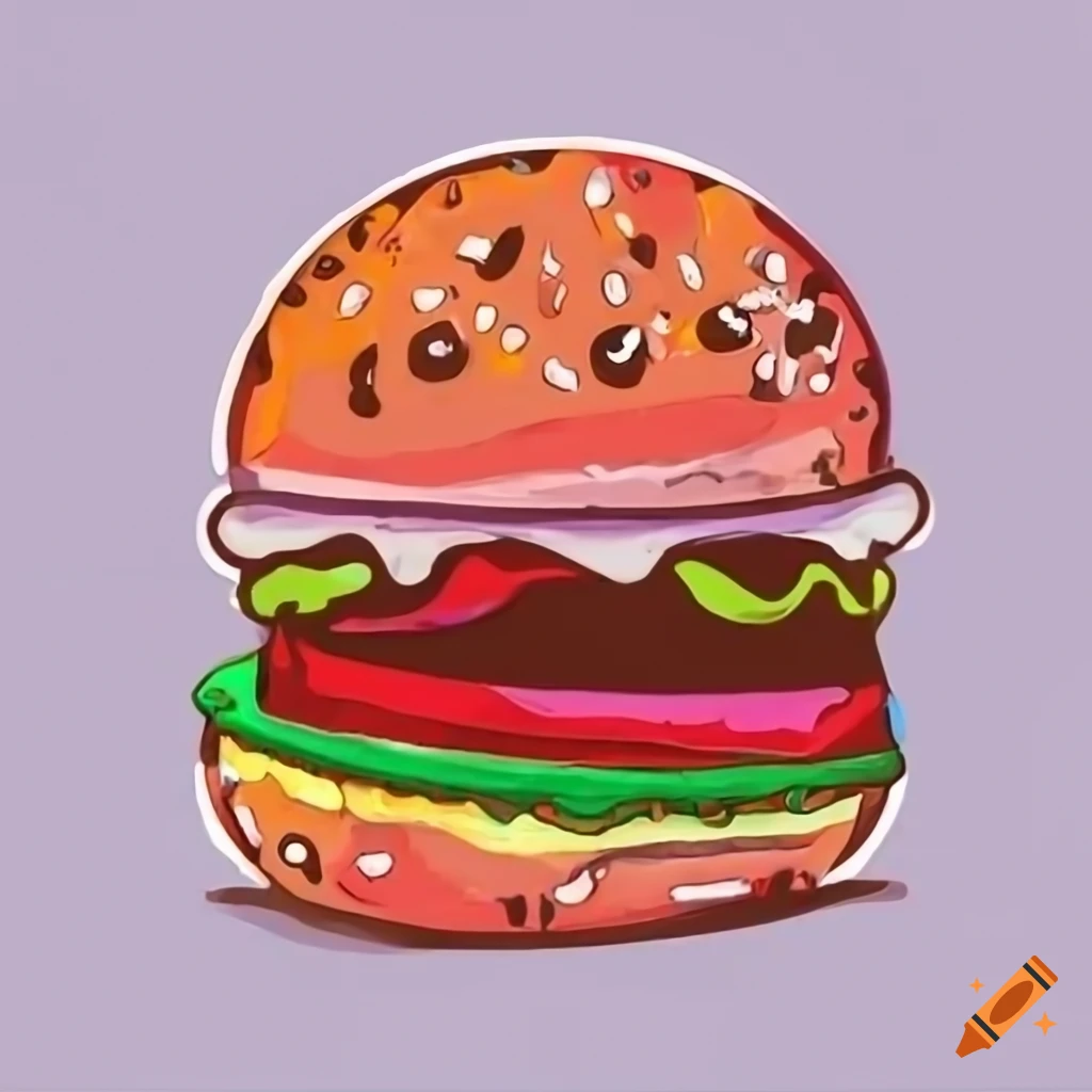delicious-burger-on-a-white-background-on-craiyon