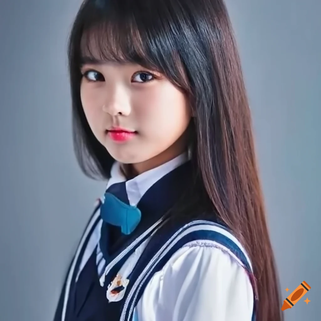 captivating portrait of a 14-year-old female idol