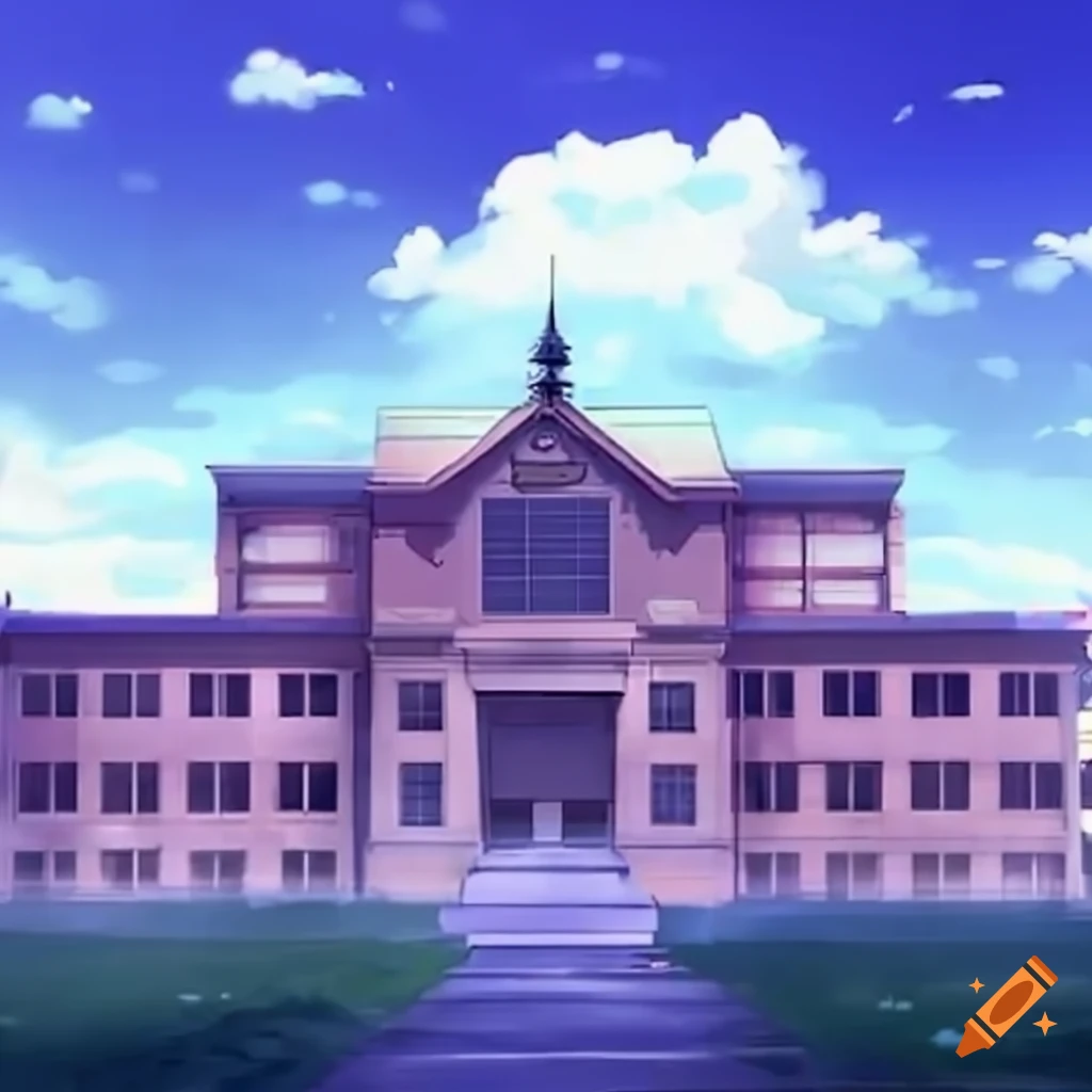 University School Complex Visual Novel Anime Manga Background Wallpaper On  a Sunny Day 32474661 Stock Photo at Vecteezy