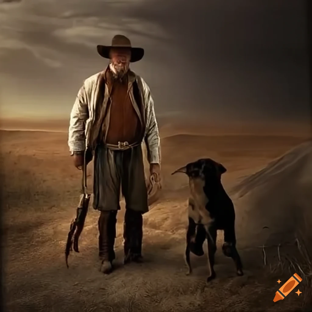 image of a stubborn old man in a neo-western movie