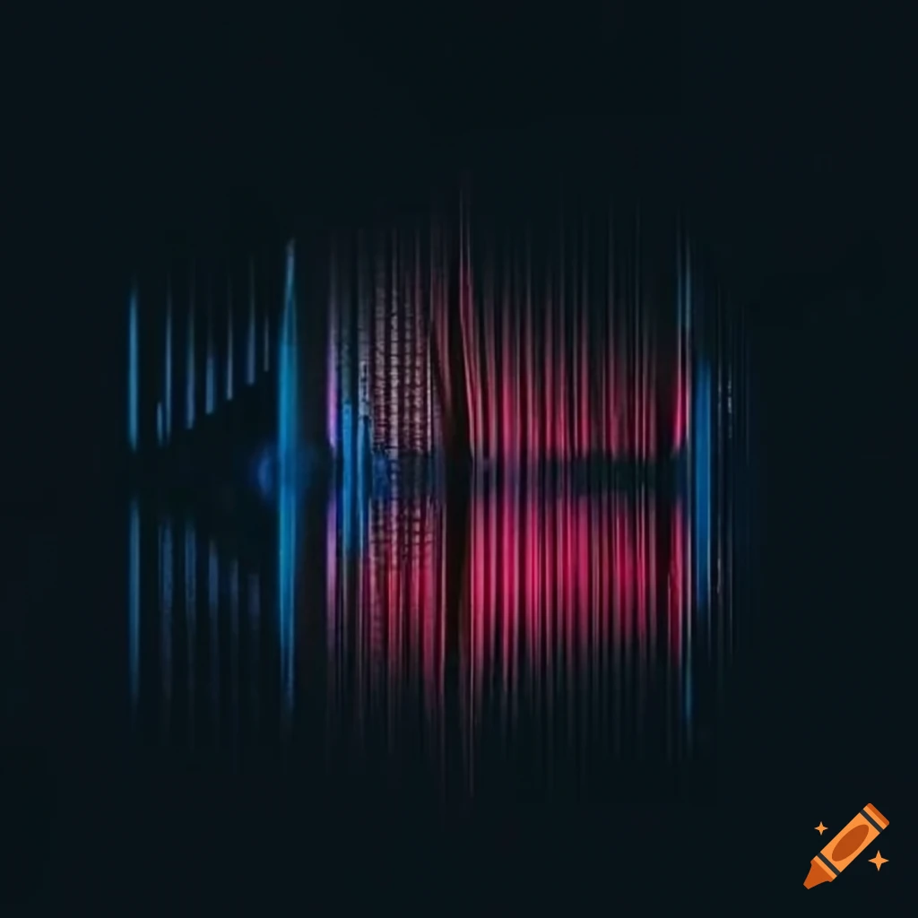 Visual representation of sound wave, barcode and qrcode on Craiyon
