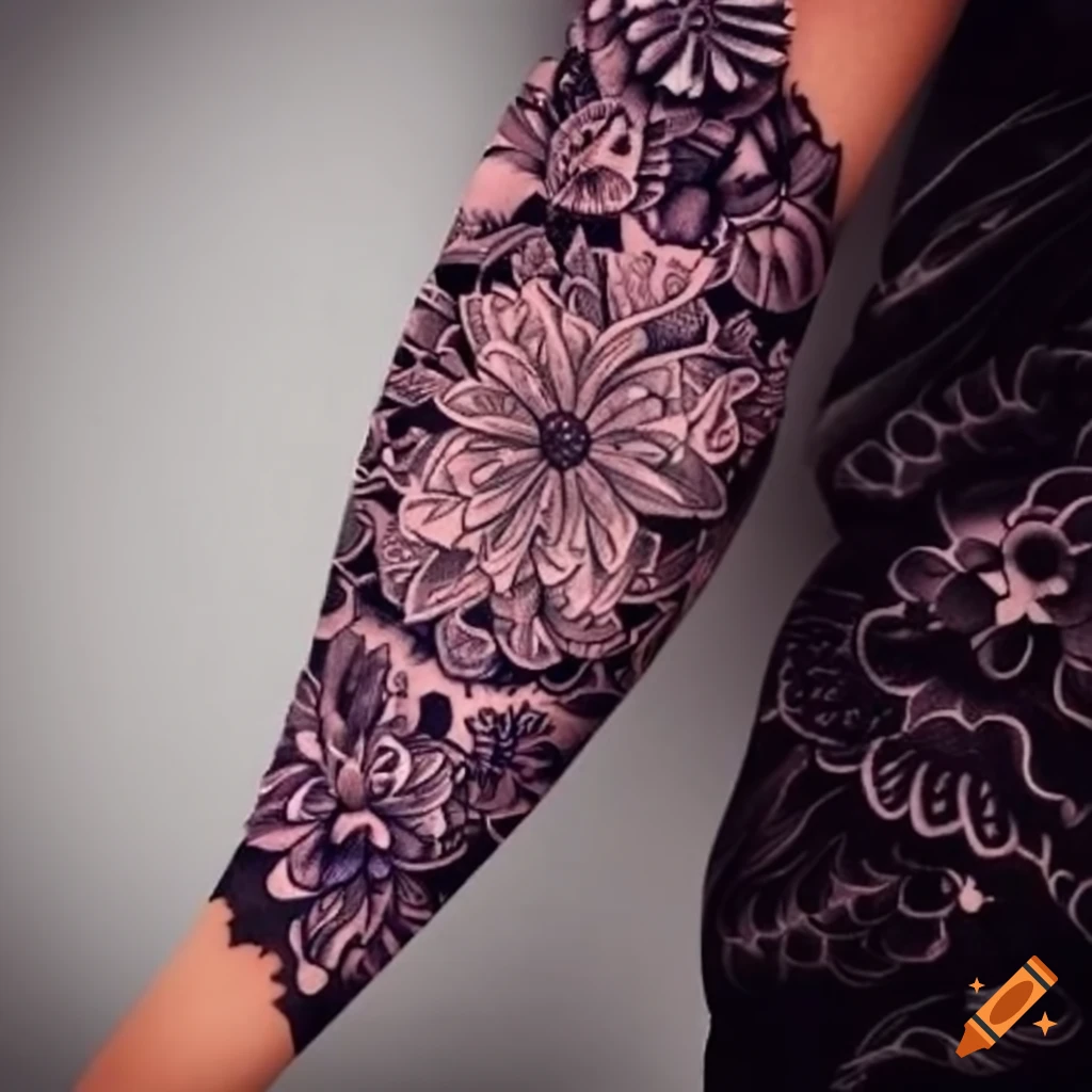 Creative full sleeve tattoo design on Craiyon