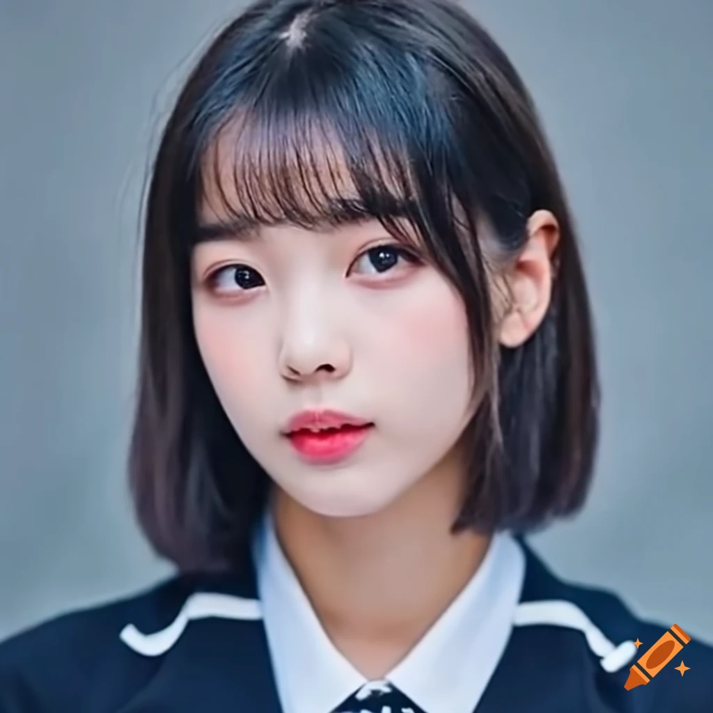 captivating portrait of a 14-year-old female idol