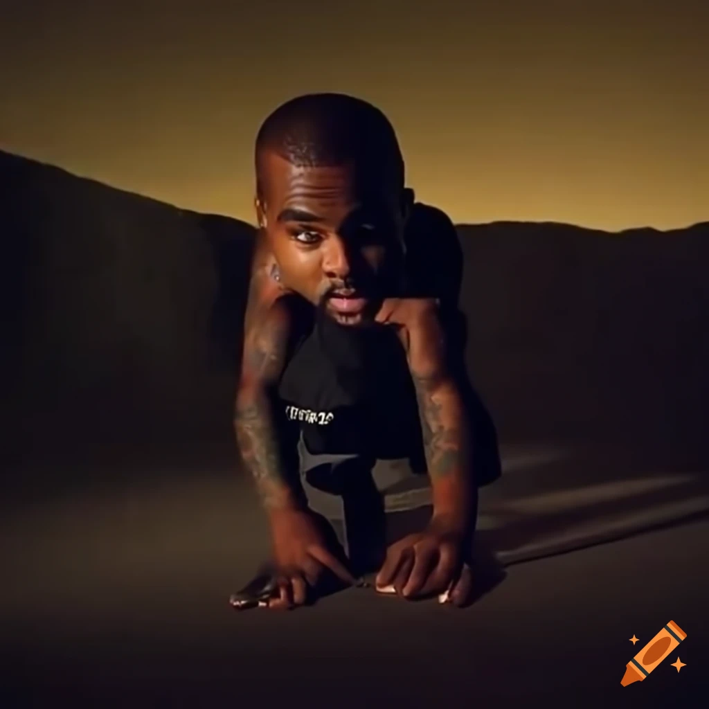 Kanye west doing the griddy dance move on Craiyon