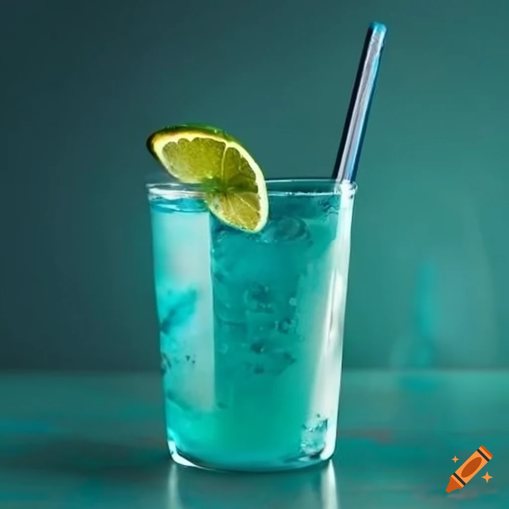 Teal colored cocktails