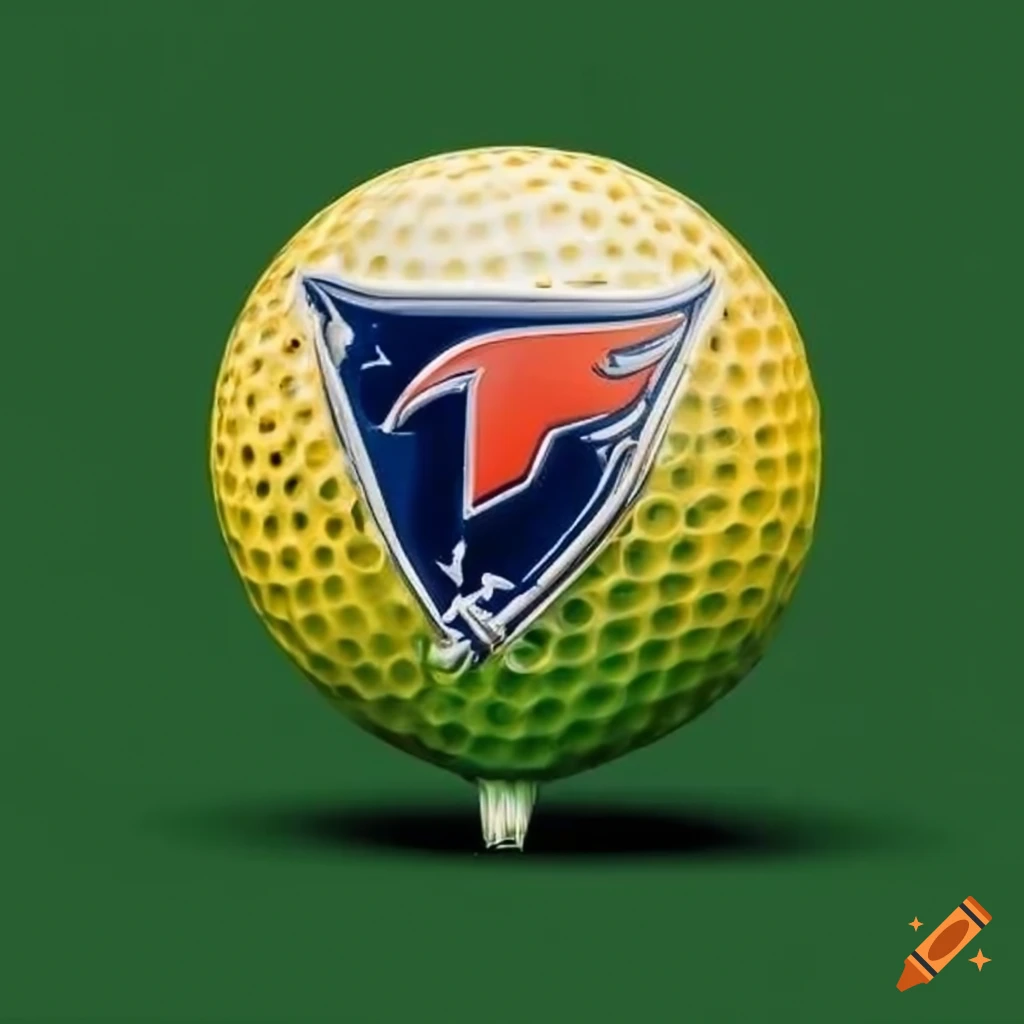 Nfl logo golf ball on a green fairway on Craiyon