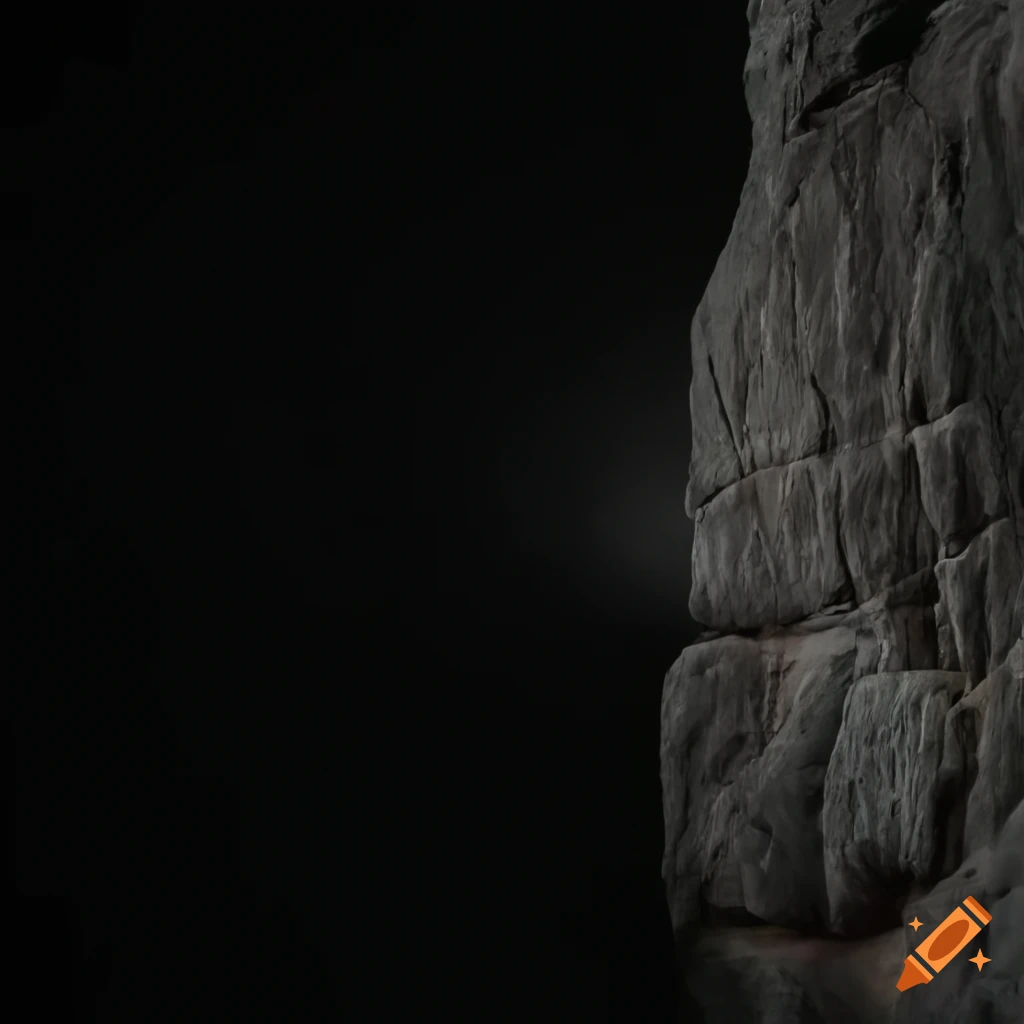 gap on a rock wall for rock climbing