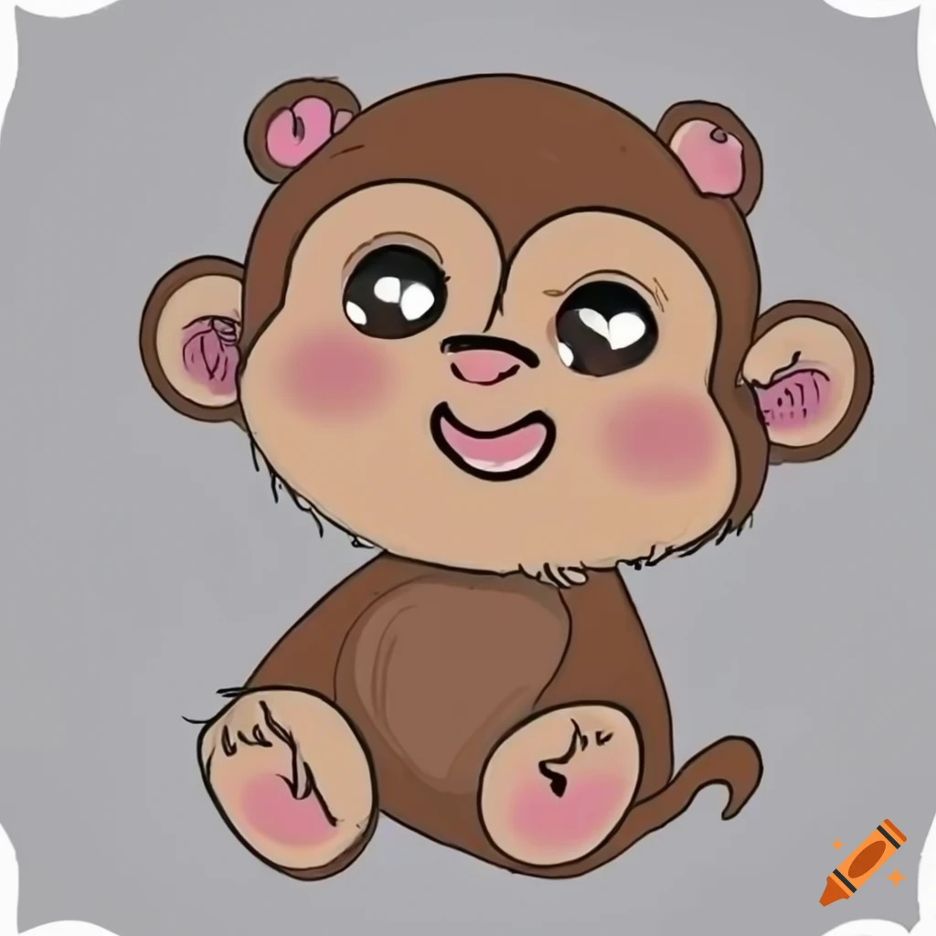 I miss Summer so I drew a little monkey friend 🐒🍌 : r/Kawaii