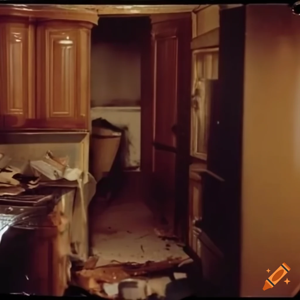grind house style murder scene in a New York kitchen