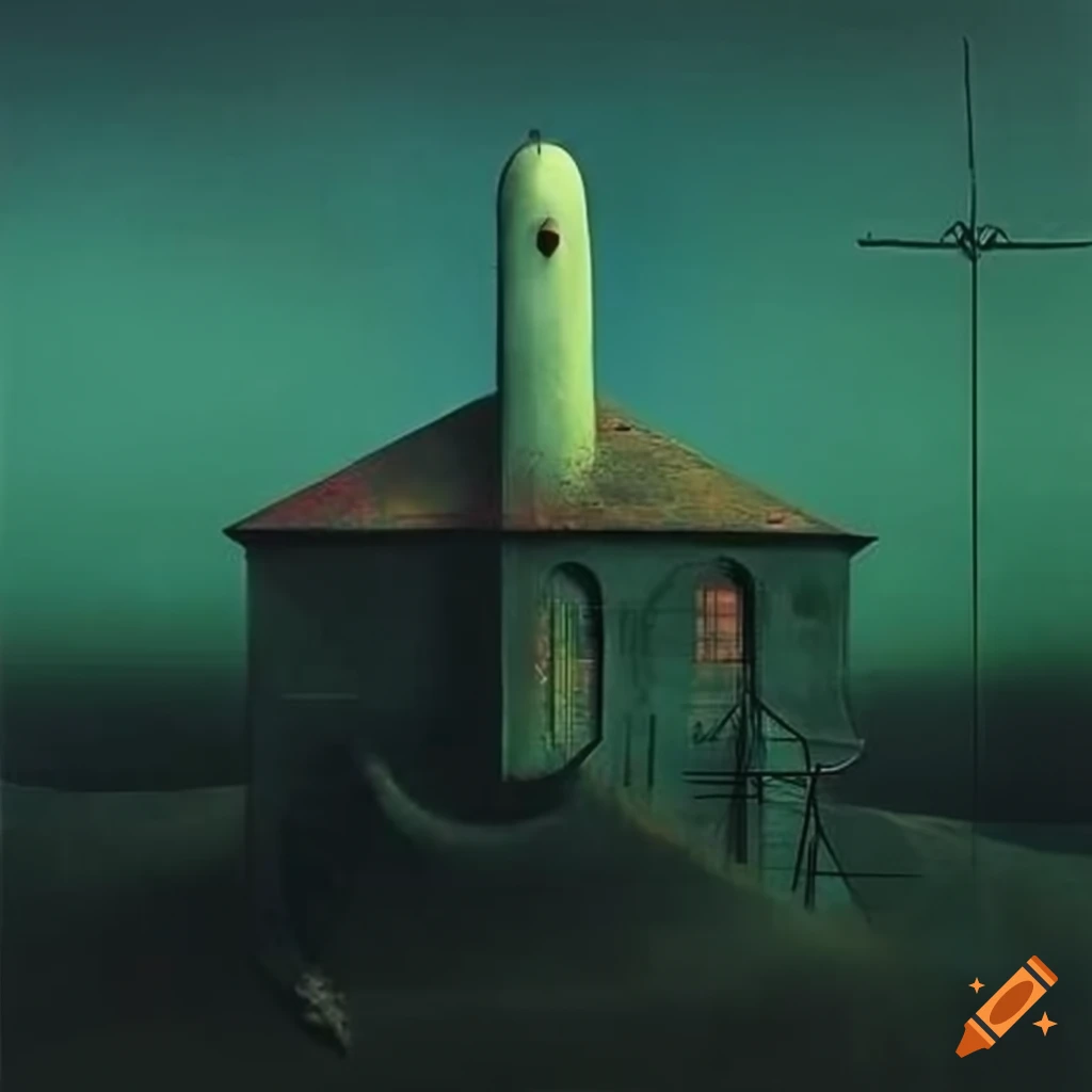 intriguing magazine ads by Zdzisław Beksiński