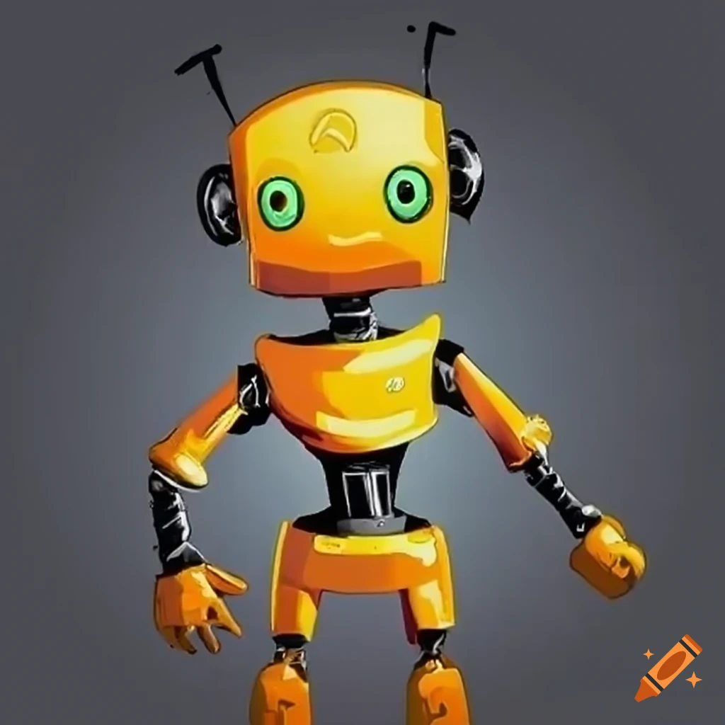 yellow-orange robot