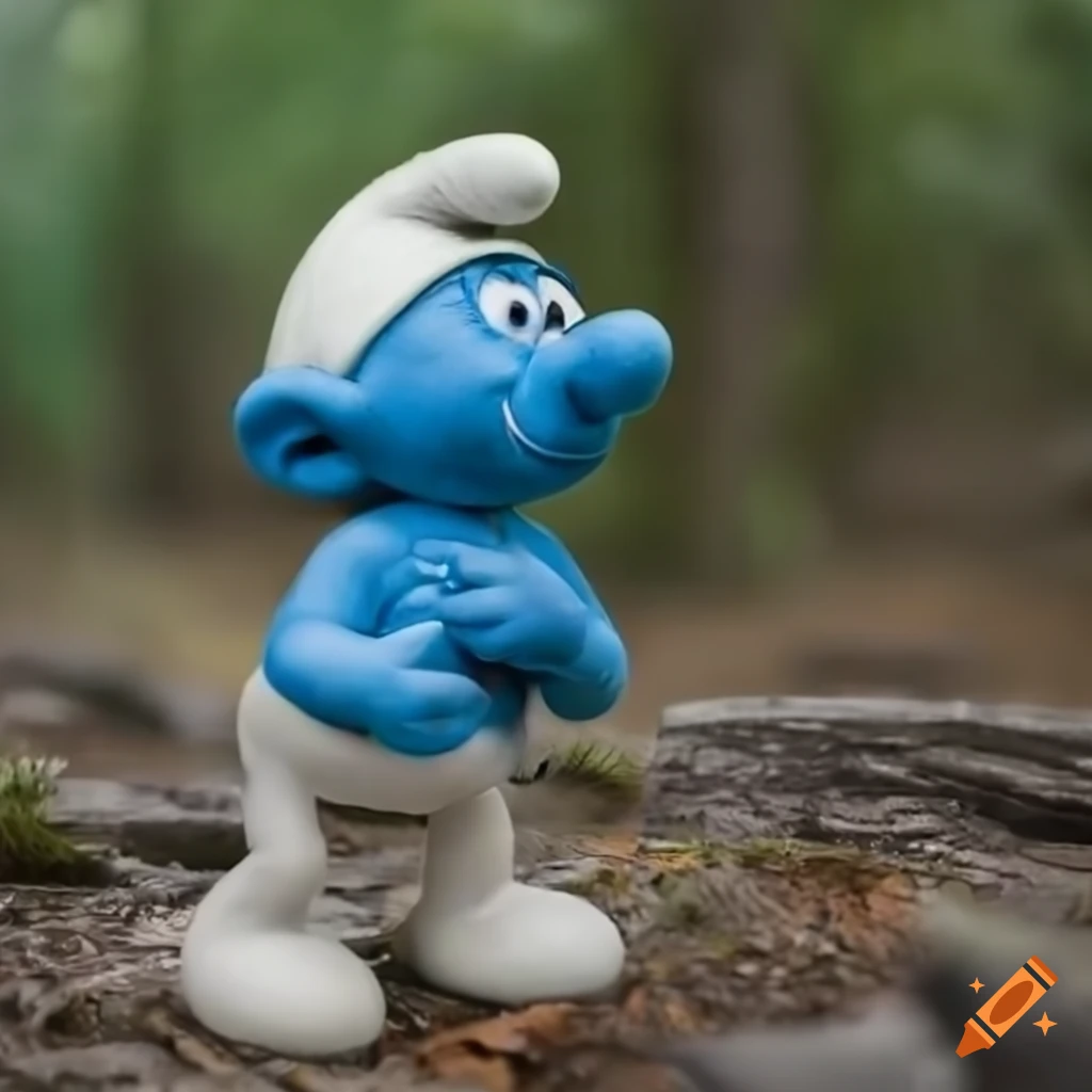 Smurf in the forest