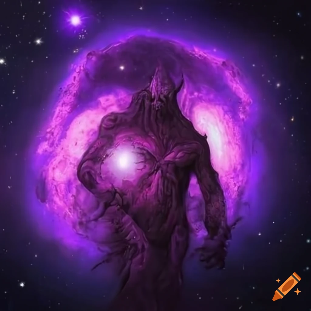 Image Of A Giant Demonic Space God In A Purple Galaxy On Craiyon 8664