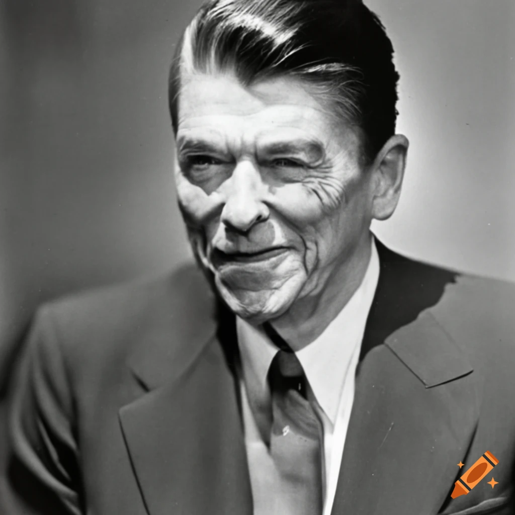 Portrait of ronald reagan on craiyon