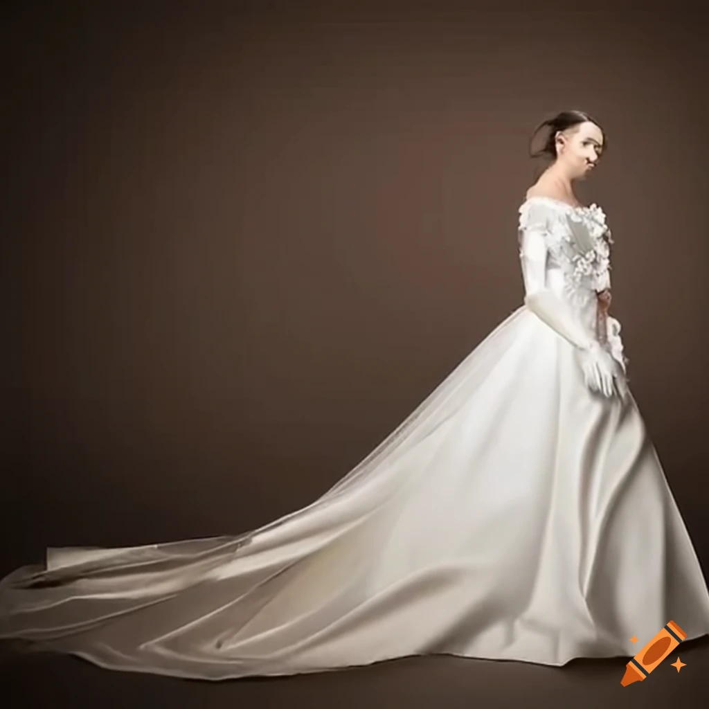 Stunning crystal-studded princess wedding dress on Craiyon