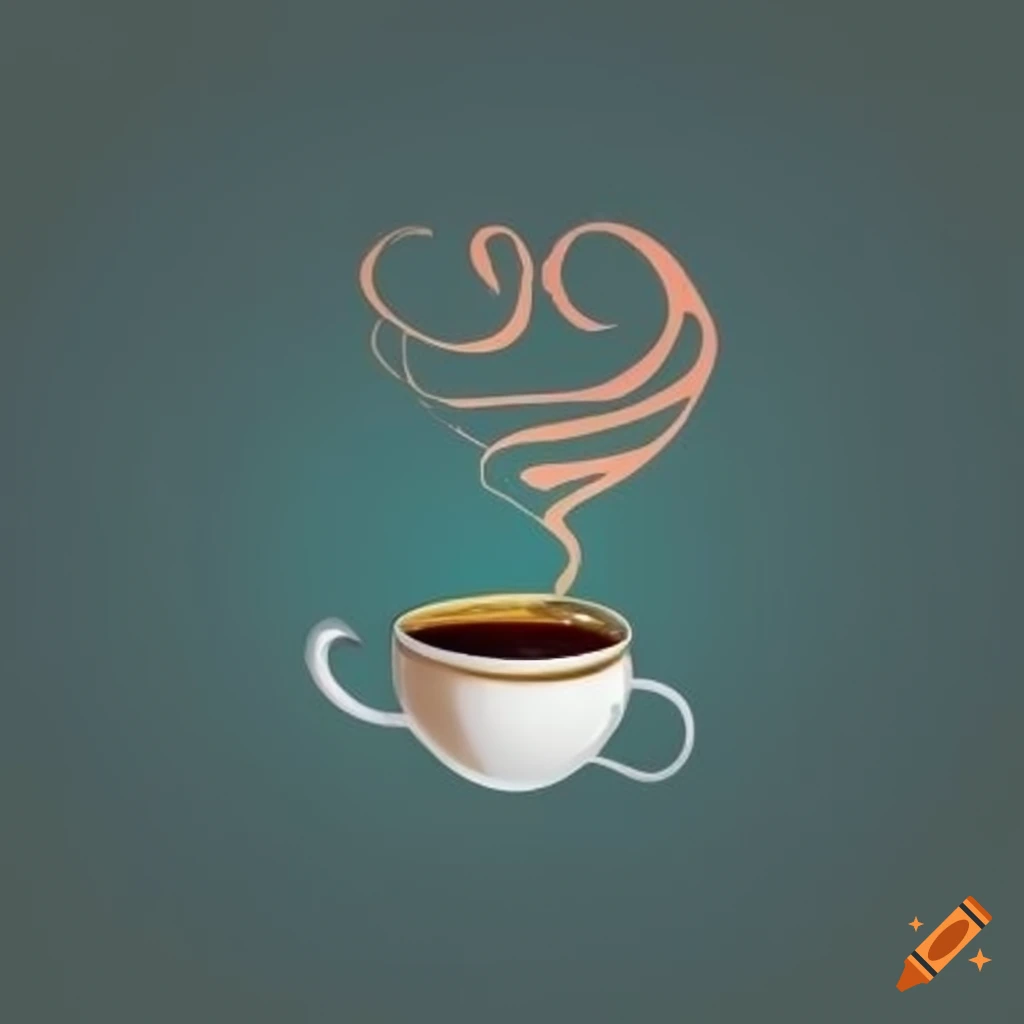 coffee logo filled with love