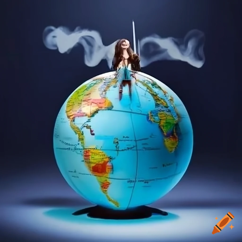 fashion show on a globe