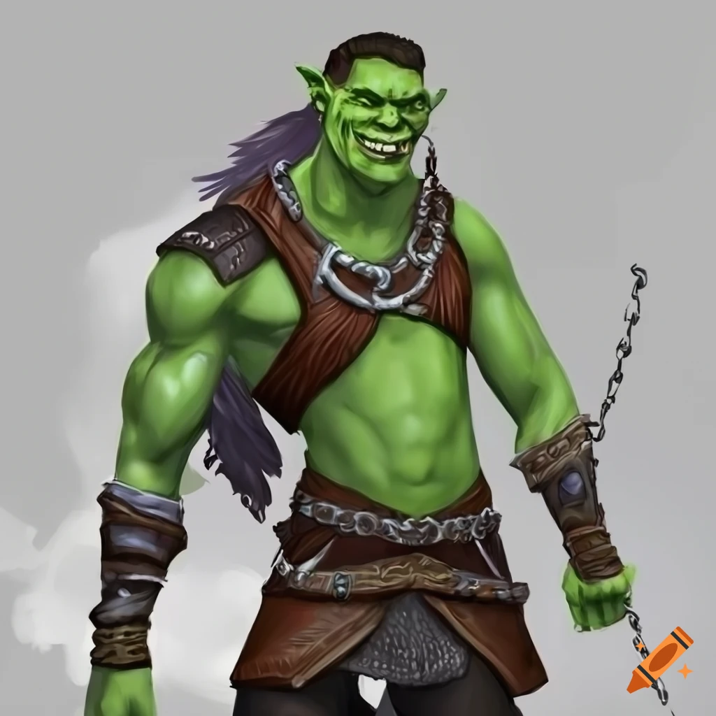 Orc warrior now starts with sword and shield in a plate bodypaint