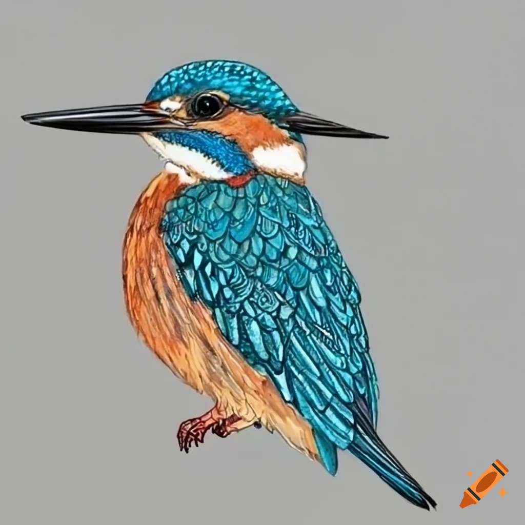 Beautiful Kingfisher Bird Handmade Painting Miniature Bird Art | eBay
