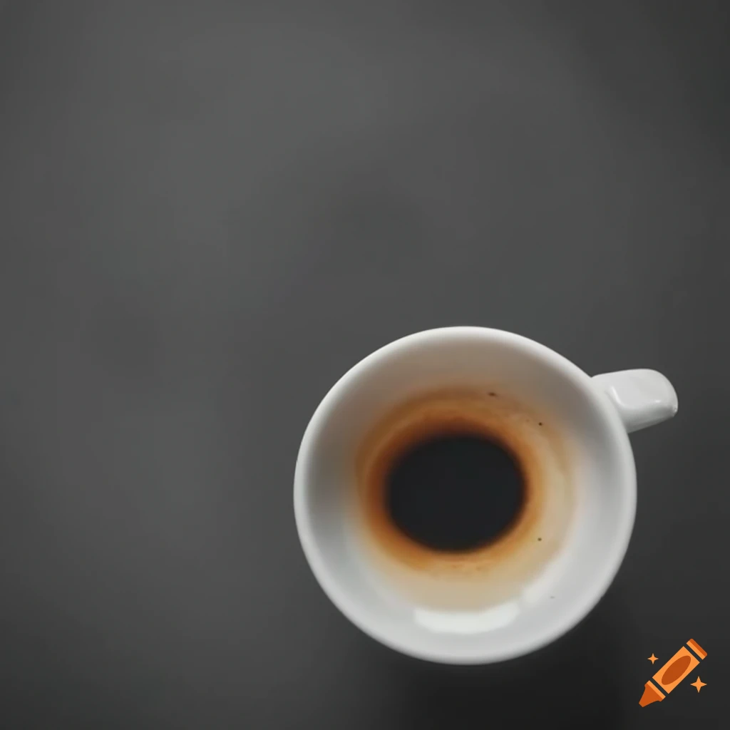 coffee cup with a black hole
