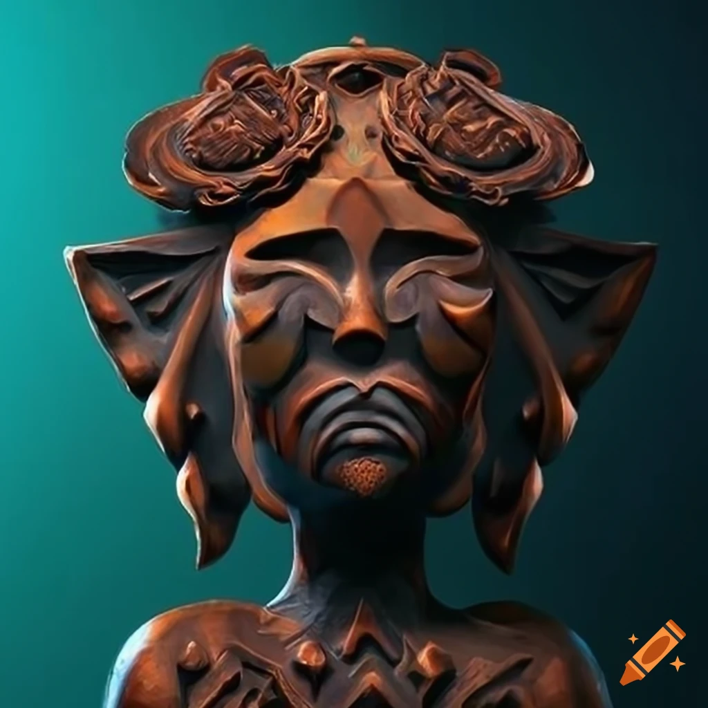 detailed wood carving in Zelda game style